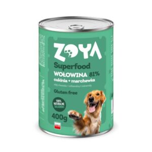 KARMA MOKRA DLA PSA W PUSZCE SUPERFOOD WOŁOWINA Z CUKINIĄ PUSZKA 400G