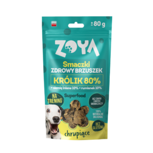 Przysmak dla psa SMACZKI NA ZDROWY BRZUSZEK KRÓLIK 80G ZOYA