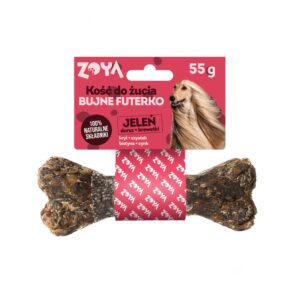 Przysmak dla psa KOŚĆ DO ŻUCIA BUJNE FUTERKO 55G ZOYA