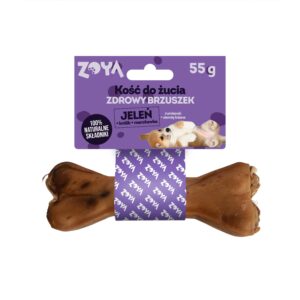 Przysmak dla psa KOŚĆ DO ŻUCIA ZDROWY BRZUSZEK 55G ZOYA